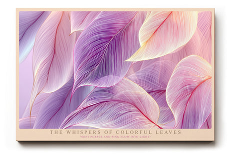 Paul Sinus Wandbild The Whispers of Colorful Leaves Soft Light in Shades of Pink and Purple