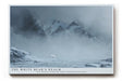 Paul Sinus Wandbild The White Bears Realm Eindrucksvolle Winterlandschaft mit Eisbär vor majestätischen Bergen und nebelverhangenem Horizont.