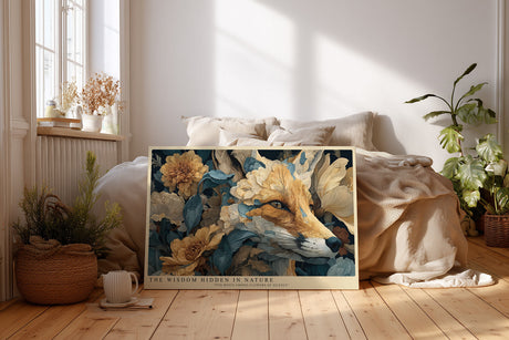 Paul Sinus Wandbild The Wisdom Hidden in Nature Fox Among Flowers Symbol of Serenity