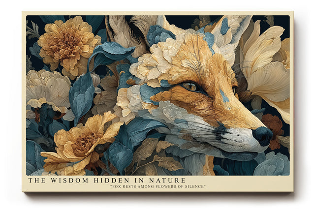 Paul Sinus Wandbild The Wisdom Hidden in Nature Fox Among Flowers Symbol of Serenity