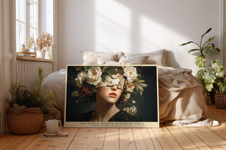 Paul Sinus Wandbild The Woman Behind Blooming Veils Beauty Hidden in Floral Mystery