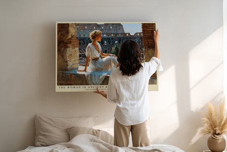 Paul Sinus Wandbild The Woman in Ancient Rome klassisches Motiv einer Frau in antiker Kulisse mit warmem Licht