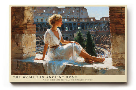 Paul Sinus Wandbild The Woman in Ancient Rome klassisches Motiv einer Frau in antiker Kulisse mit warmem Licht