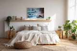 Paul Sinus Wandbild 120x80cm Tides Along the Cliffs Ruhige Meereskueste mit Felsen und Wellen Landschaft Kunst fuer Wohnzimmer Schlafzimmer und Büro