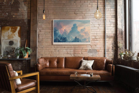 Paul Sinus Wandbild 120x80cm Towers of Morning Cloud Dramatische Wolkenformation Himmel Landschaft Kunst fuer Wohnzimmer Schlafzimmer und Büro