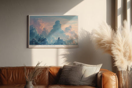 Paul Sinus Wandbild 120x80cm Towers of Morning Cloud Dramatische Wolkenformation Himmel Landschaft Kunst fuer Wohnzimmer Schlafzimmer und Büro