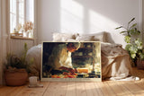 Paul Sinus Wandbild 120x80cm Tradition am Schneidebrett japanische Kochkunst atmosphaerisches Kuechenmotiv Kunstdruck fuer Kueche Restaurant und Essbereich