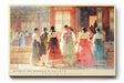 Paul Sinus Wandbild 120x80cm Traditionelle koreanische Hofszene mit Hanbok Gewaendern Kulturelle Kunst in sanften Pastellfarben