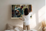 Paul Sinus Wandbild 120x80cm Traditionelle Teeszene – Atmosphärisches Motiv mit Teezeremonie und ruhiger Alltagskultur
