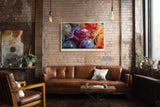 Paul Sinus Wandbild 120x80cm Trauben Makrofotografie bunt moderne Obst Kunst Kunstdruck grosses Wandbild 120x80cm frische Wanddekoration fuer Kueche Esszimmer Wohnzimmer