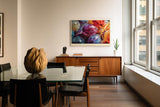 Paul Sinus Wandbild 120x80cm Trauben Makrofotografie bunt moderne Obst Kunst Kunstdruck grosses Wandbild 120x80cm frische Wanddekoration fuer Kueche Esszimmer Wohnzimmer