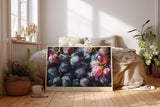 Paul Sinus Wandbild 120x80cm Trauben Stillleben Fruchtfotografie violett blau frische Kuche Wanddekoration fuer Wohnzimmer Esszimmer Kueche Büro