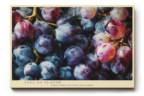 Paul Sinus Wandbild 120x80cm Trauben Stillleben Fruchtfotografie violett blau frische Kuche Wanddekoration fuer Wohnzimmer Esszimmer Kueche Büro