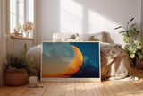 Paul Sinus Wandbild 120x80cm Traum Mond Himmel Wolken moderne kosmische Kunst Landschaft Kunstdruck stilvolle Wanddekoration fuer Wohnzimmer Schlafzimmer Büro