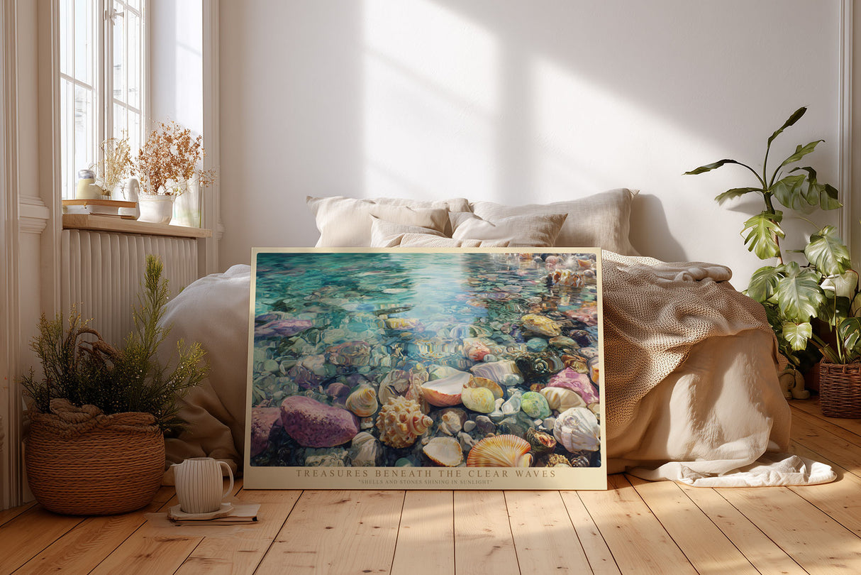 Paul Sinus Wandbild Treasures Beneath the Clear Waves Sunlit Beauty of the Ocean
