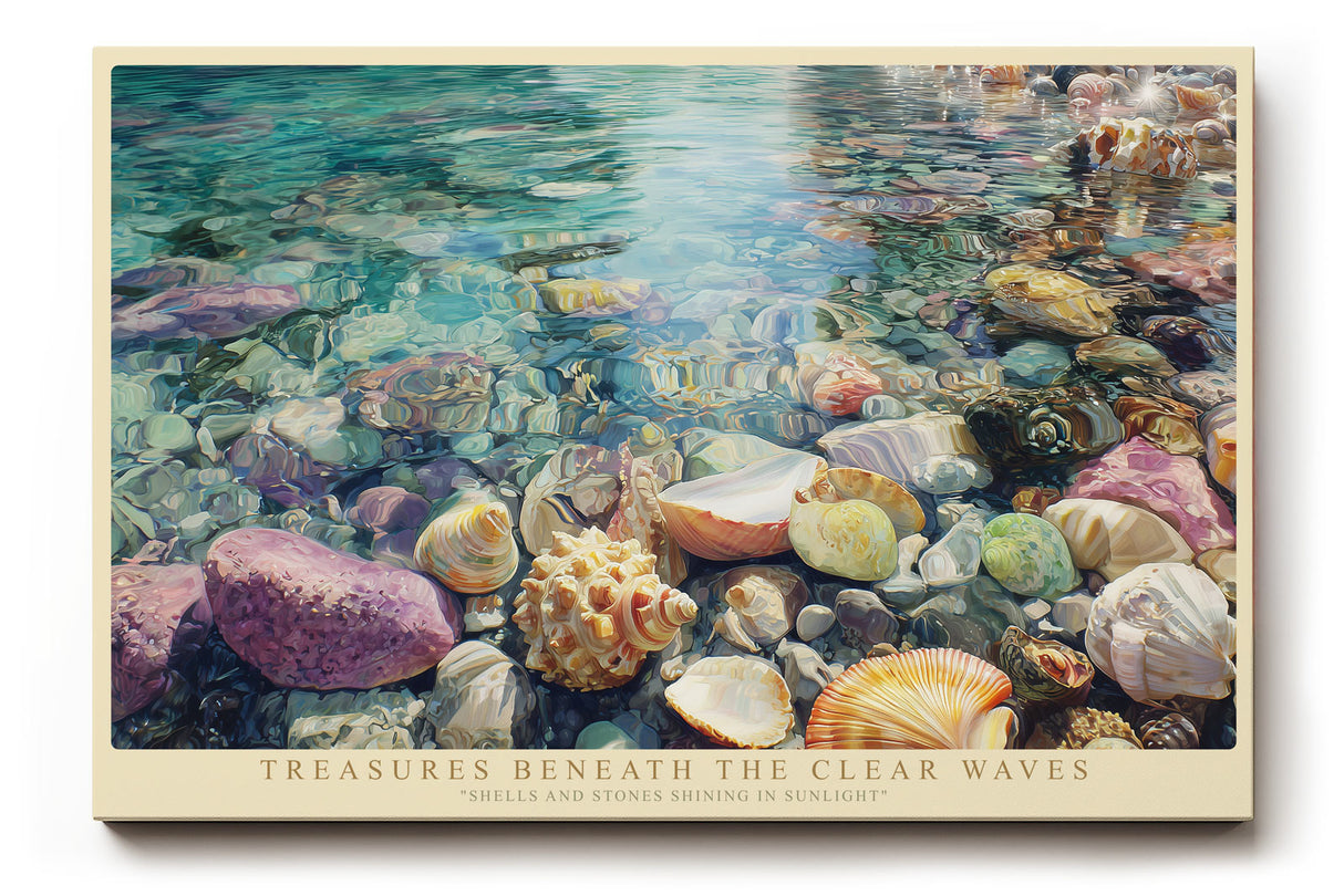 Paul Sinus Wandbild Treasures Beneath the Clear Waves Sunlit Beauty of the Ocean