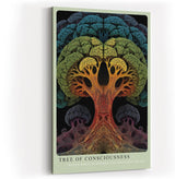 Paul Sinus Wandbild in 40x60cm Tree of Consciousness – farbenprächtiger Baum mit symmetrischer Struktur, abstrakte Naturmetapher