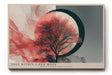 Paul Sinus Wandbild 120x80cm Tree Within a Red Moon moderner Baum mit rotem Mond abstrakte Natur Kunst Poster für Wohnzimmer Schlafzimmer