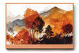 Paul Sinus Wandbild 120x80cm Trees in Burning Light Herbst Wald Landschaft Kunst Poster mit warmen Farben für Wohnzimmer Schlafzimmer Büro