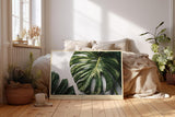 Paul Sinus Wandbild 120x80cm Tropical Leaf in Light tropisches Monstera Blatt botanische Natur Fotokunst modernes Pflanzen Poster für Wohnzimmer Büro