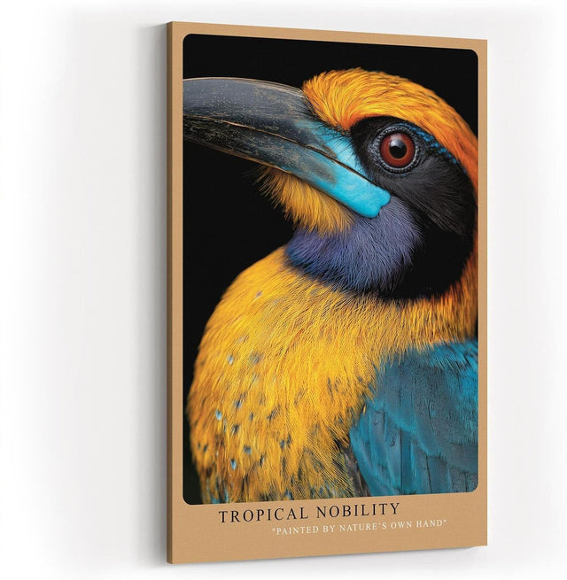 Paul Sinus Wandbild in 40x60cm Tropical Nobility – farbintensives Porträt eines exotischen Vogels für ausdrucksstarke Raumgestaltung