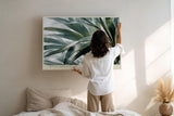 Paul Sinus Wandbild 120x80cm tropische Blaetter botanische Fotokunst gruen natur modern ruhige Pflanzen Wanddekoration fuer Wohnzimmer Büro Spa Bereich