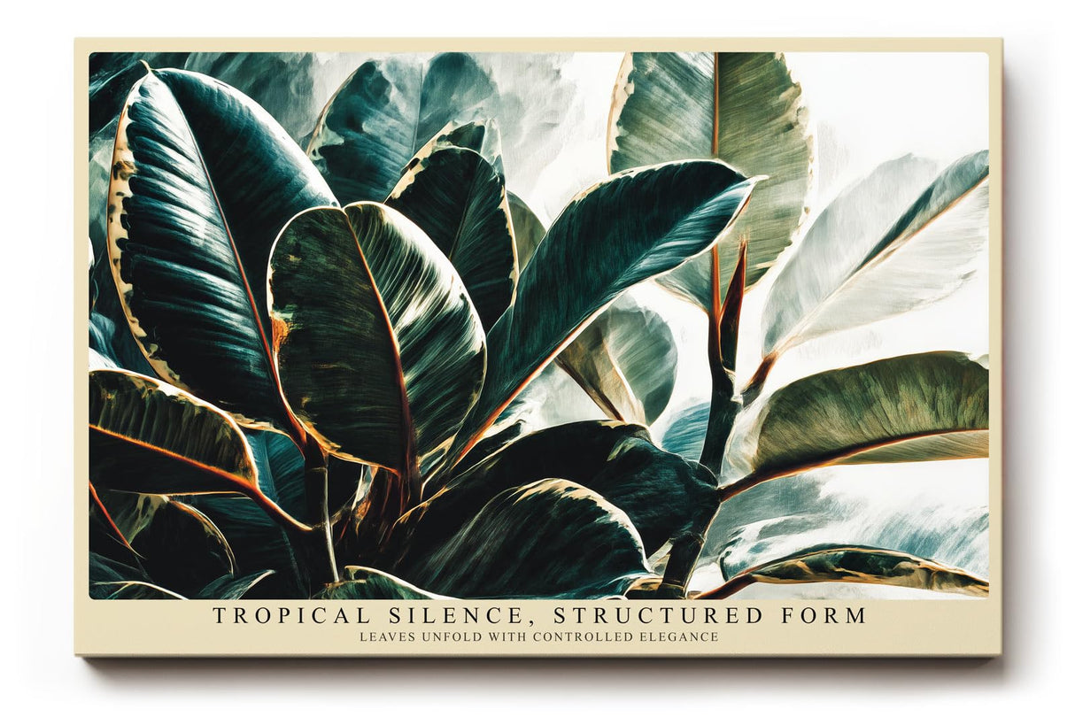 Paul Sinus Wandbild 120x80cm Tropische Blaetter moderne botanische Kunst Wanddekoration grüne Pflanzen Naturmotiv Wohnzimmer Schlafzimmer