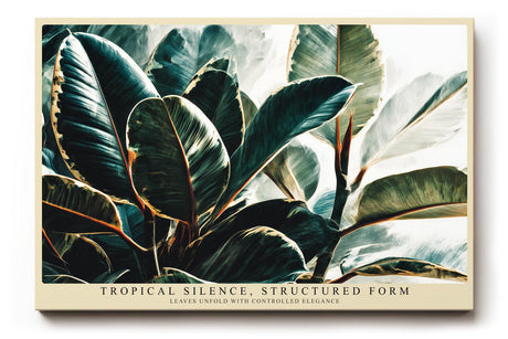 Paul Sinus Wandbild 120x80cm Tropische Blaetter moderne botanische Kunst Wanddekoration grüne Pflanzen Naturmotiv Wohnzimmer Schlafzimmer