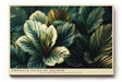 Paul Sinus Wandbild 120x80cm Tropische Blattkomposition in Gruen Botanische Naturkunst mit dunklem Hintergrund