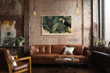 Paul Sinus Wandbild 120x80cm Tukan im Tropischen Dschungel Exotische Vogelkunst mit Blättern Natur Wanddekoration