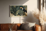 Paul Sinus Wandbild 120x80cm Tukan im Tropischen Dschungel Exotische Vogelkunst mit Blättern Natur Wanddekoration