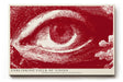 Paul Sinus Wandbild 120x80cm Unblinking Field of Vision Abstraktes Auge Grafik Kunst in Rot Moderne Illustration fuer Wohnzimmer und Büro