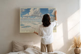 Paul Sinus Wandbild Under the Ocean of Clouds Surreale Landschaft mit Wasserbecken unter einer gewaltigen Wolkendecke – eine poetische Vision menschlicher Träume.