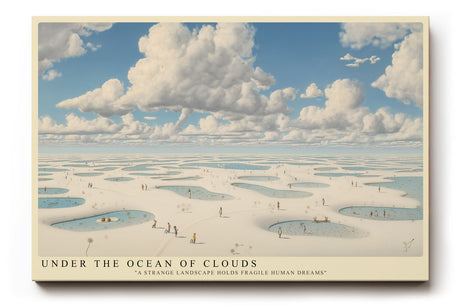Paul Sinus Wandbild Under the Ocean of Clouds Surreale Landschaft mit Wasserbecken unter einer gewaltigen Wolkendecke – eine poetische Vision menschlicher Träume.
