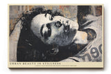 Paul Sinus Wandbild 120x80cm Urbanes Frauenportrait in moderner Street Art Aesthetik Kunst in Grau Beige und Schwarz