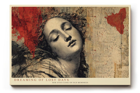 Paul Sinus Wandbild 120x80cm Verträumtes Frauenporträt in Vintage Collage Kunst – Künstlerische Illustration mit nostalgischer Stimmung für stilvolle Räume