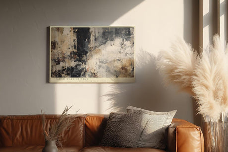 Paul Sinus Wandbild 120x80cm Verwitterte Wandstruktur – Abstrakte Texturkunst mit zeitloser Farbkomposition