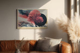Paul Sinus Wandbild 120x80cm Vibrant Balance of Elements moderner Baum mit roten Blättern abstrakte Natur Kunst Poster für Wohnzimmer Schlafzimmer