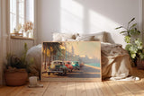 Paul Sinus Wandbild 120x80cm Vintage Autos Havanna Malecon Karibik Stadt Kunst Wanddekoration Kuba Retro Motiv Wohnzimmer