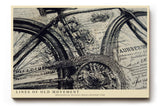 Paul Sinus Wandbild 120x80cm Vintage Fahrrad Illustration schwarz weiss technische Zeichnung Kunstdruck grosses Retro Kunstbild stilvolle Wanddekoration fuer Wohnzimmer Büro Werkstatt