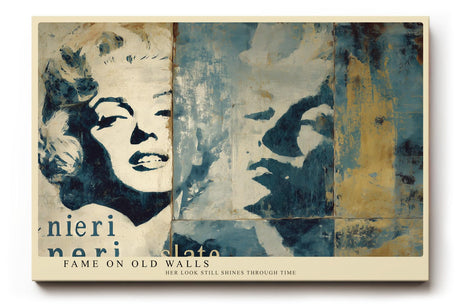 Paul Sinus Wandbild 120x80cm Vintage Filmstar Collage Kunst Poster ikonisches Frauenporträt Retro Hollywood Stil Kunstdruck Bild für Wohnzimmer Schlafzimmer Büro Dekoration