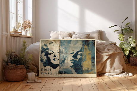 Paul Sinus Wandbild 120x80cm Vintage Filmstar Collage Kunst Poster ikonisches Frauenporträt Retro Hollywood Stil Kunstdruck Bild für Wohnzimmer Schlafzimmer Büro Dekoration