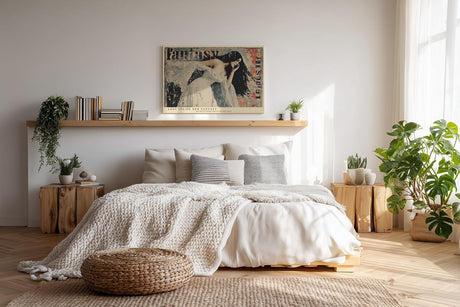 Paul Sinus Wandbild 120x80cm Vintage Frauen Portrait Collage Kunst in Beige Schwarz und Rot Modernes Design für Wohnzimmer Schlafzimmer Büro