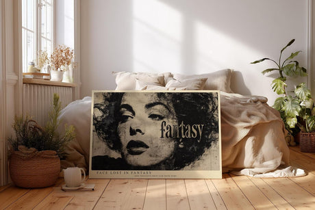 Paul Sinus Wandbild 120x80cm Vintage Frauen Portrait Kunst in Schwarz Beige Moderne Collage für Wohnzimmer Schlafzimmer Büro