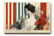 Paul Sinus Wandbild 120x80cm Vintage Frauenportrait Rosen Collage moderne Kunst Wanddekoration Wohnzimmer Schlafzimmer