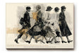 Paul Sinus Wandbild 120x80cm Vintage Mode Collage Silhouetten Zeitreise Kunst Wanddekoration Wohnzimmer Flur