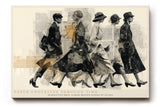 Paul Sinus Wandbild 120x80cm Vintage Mode Collage Silhouetten Zeitreise Kunst Wanddekoration Wohnzimmer Flur