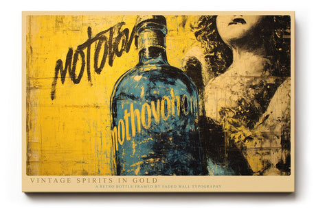 Paul Sinus Wandbild 120x80cm Vintage Spirituosen Flasche Pop Art Collage moderne Bar Kunst Wanddekoration Wohnzimmer Bar