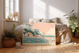 Paul Sinus Wandbild Viva Capri mediterranes Landschaftsmotiv mit Blick auf den Hafen von Capri in sanften Pastellfarben für moderne und sommerliche Räume