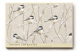 Paul Sinus Wandbild 120x80cm Voegel auf Zweigen Illustration naturfarben beige sanfte Naturkunst Kunstdruck grosses Wandbild 120x80cm stilvolle Wanddekoration fuer Wohnzimmer Flur Büro